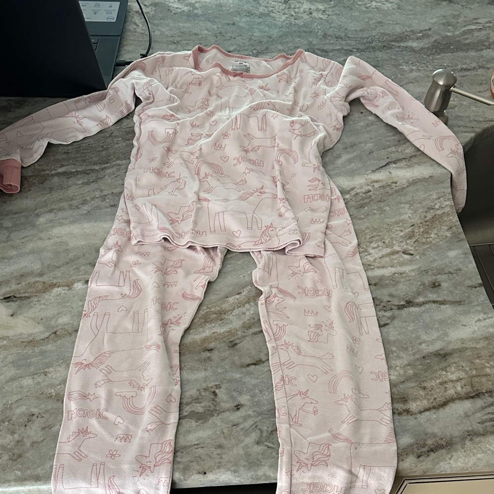 Carter's Light Pink Kids Pajama Set with Fun Patterns